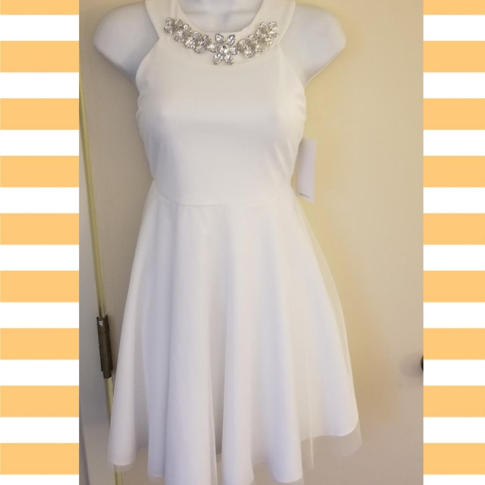 Girls white cocktail dress